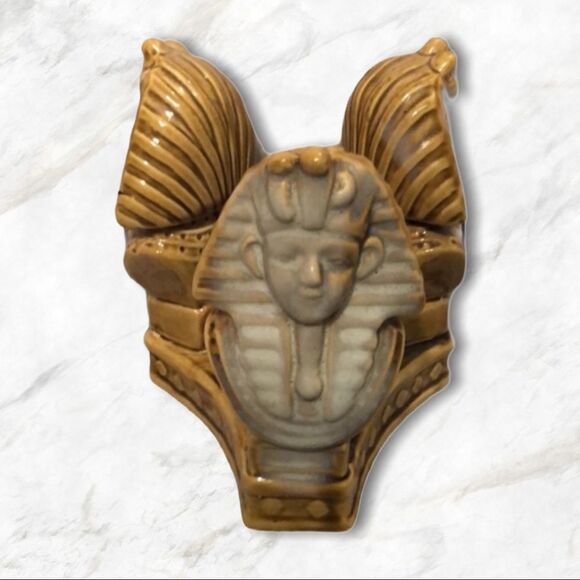 Egyptian King Tut Masks Ceramic Candle Holder - Picture 2 of 11